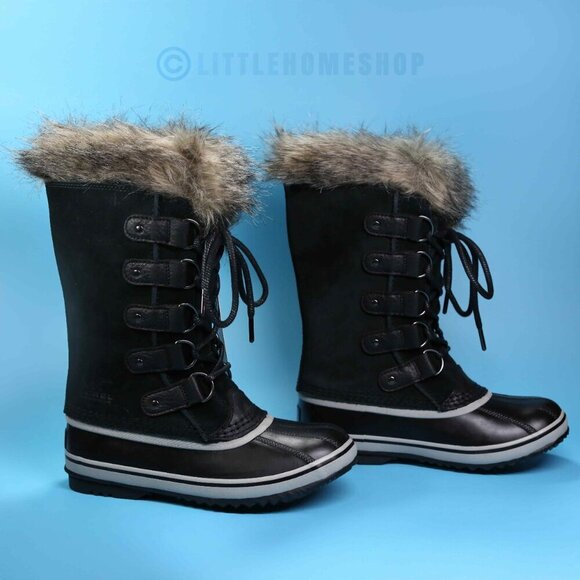 NWT! Sorel Joan of Arctic Waterproof Snow Boot, Black, Gray, Size 6.5 - Picture 3 of 7